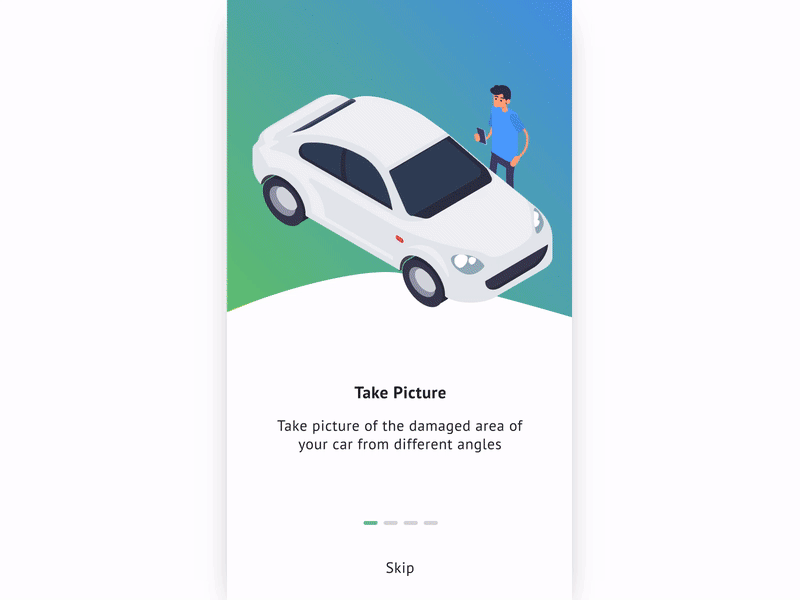 Fotoclaim app Onboarding app interaction onboarding sign in ui ux