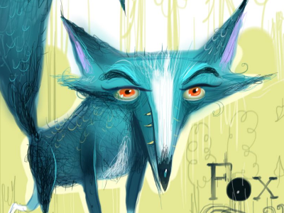 Fox. blue character design fox fox tail fox talk woods
