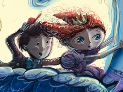 Going Home character design childrens book digital fairytale illustration princess whimsical