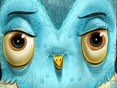 Feather Command beak bird blue character design illustration portrait sketch