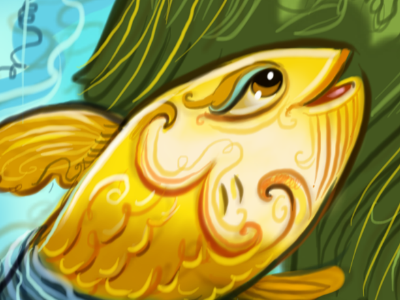 Private Fish. anthropomorphize asian cinderella death fish folk tale goldfish pond