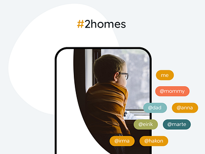 2homes case study app children coparenting design token family kids nordic product branding product langiage