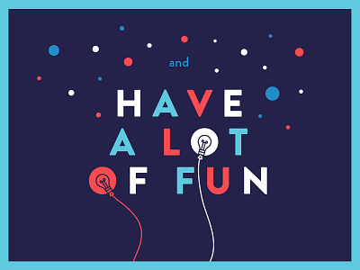 "Having Fun" slide activity ballons celebration enjoy fun lightbulb time