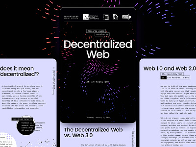 Decentralized Web webinar series - Resource guide. Part 01