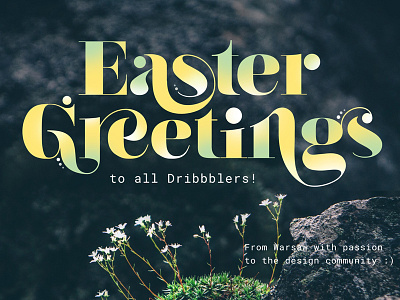 Happy Easter! easter greeting card holiday lettering typography