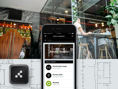 Factory community app - case study beacons digital branding hub proximity space startup