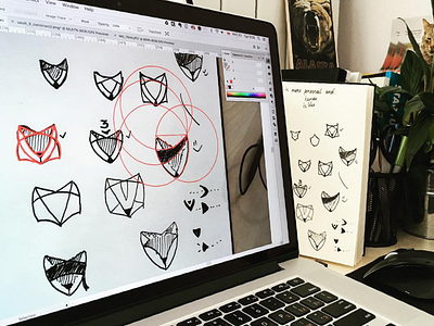 JobHack challenges badge - sketches badge branding education fox identity logo platform shield sketches startup visual identity