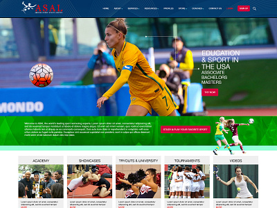 Asal Homepage homepage design sport study in usa website