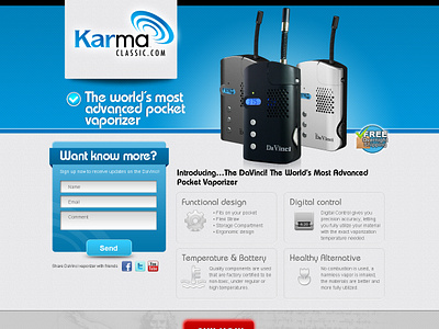 Karma - Landingpage desing landingpage photoshop webpage