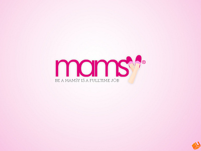 Mamsy brand creative familiar logo moms photoshop