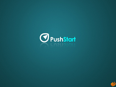 PushStart brand illustration logo mockupestudio photoshop