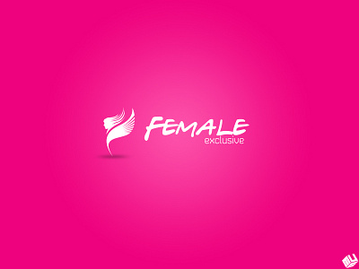 FemalExclusive brand female freelance illustration logo mockupestudio photoshop pink vector woman women