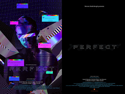 PERFECT - Official Movie Poster 3d art abstract artwork colorful design error film glitch glitch art graphic iridescent klarens movie official perfect photoshop portfolio poster print vaporwave