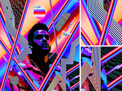 The Weeknd Artwork artwork colorful dailies daily daily 100 challenge everyday art everydays flyer gradient iridescent klarens pattern patterns poster poster art spiritual stripes textures the 100 day project the weeknd