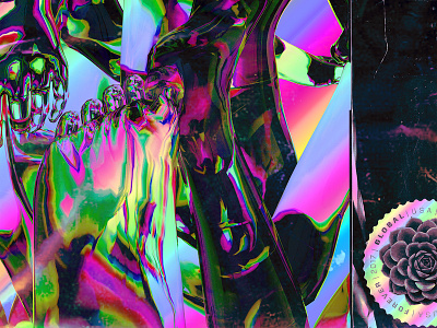 dispersion body abstract abstract art artwork body chromatic chrome colorful cyberpunk dispersion everyday art everydays female gradient iridescent klarens poster poster art retro texture vaporwave