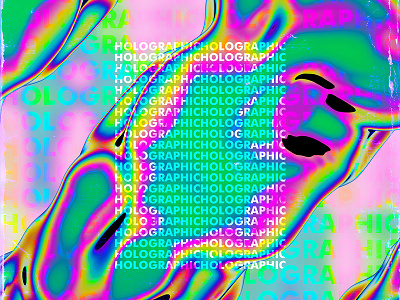 Holographic Poster abstract abstract art artwork c4d colorful design everyday art everydays flyer gradient graphic design holographic iridescent klarens poster poster art typography art typography c4d ui design vaporwave