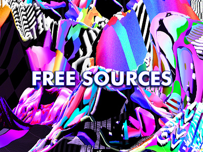 Displaced Sources - Klarens Free Pack 3d abstract artwork cinema4d colorful displaced distorted download free download free pack free sources glitch glitchy gradient iridescent klarens klarens malluta poster poster art vaporwave