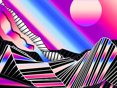 Piano Poster 3d abstract abstract art artwork chromatic cinema4dart colorful cyberpunk everyday art everydays geometric gradient iridescent klarens low poly poster poster art retro sun vaporwave