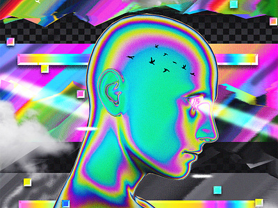 chrome glitch poster