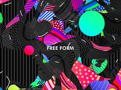 Free Form Illustration art artwork bodies colorful free geometric gradient grid human illustration illustration art illustration design illustration digital illustrations illustrator iridesent klarens pattern patterns stripes