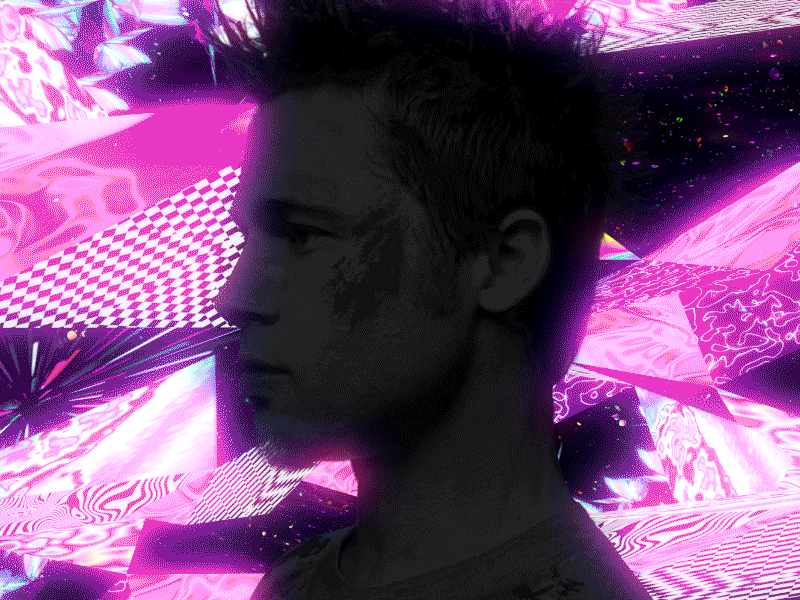 Who is Tyler Durden abstract colorful crystal crystals glitch glitchy glow glowing gradient iridescent klarens modulation patterns portrait retro texture textures tyler tyler durden vapowave