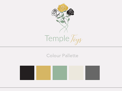 Temple Toys logo brand and identity branding design illustration illustrator logo typography visual identity