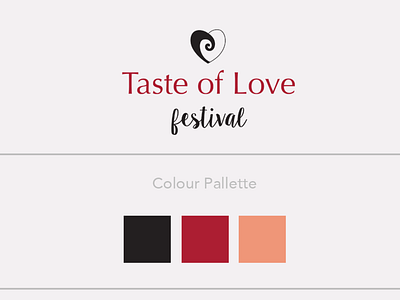 Taste of love Festival logo brand and identity branding design graphic illustration illustrator logo vector visual identity