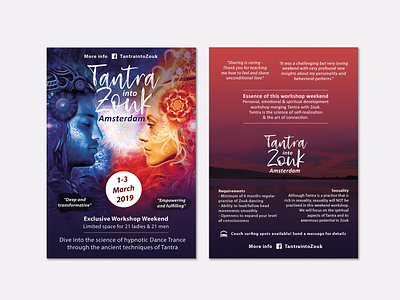 Tantra into zouk flyer brand and identity branding design flyer graphic indesign logo photoshop print promotion