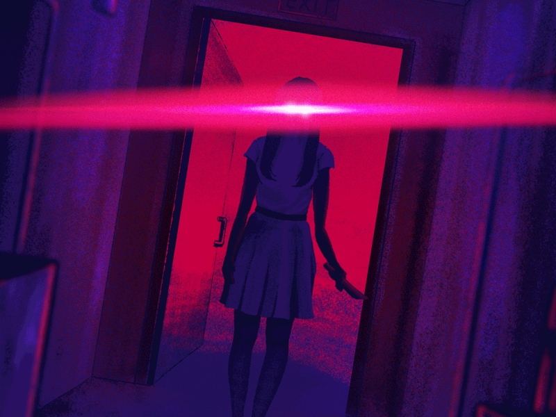 Hallway of Horror - Motion egoist hallway horror illustration knife kpop loona motion motion graphics three colors two tone