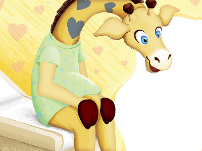 Giraffe Exam children book fun giraffe hospital illustration story book