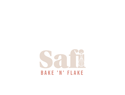 Safi Bake 'N' Flake baking branding flake logo logo design logotype minimal safi