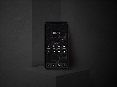 iOS 14 Minimal Black and White Marble icon set. ios iphone iphone wallpap ui ux wallpaper