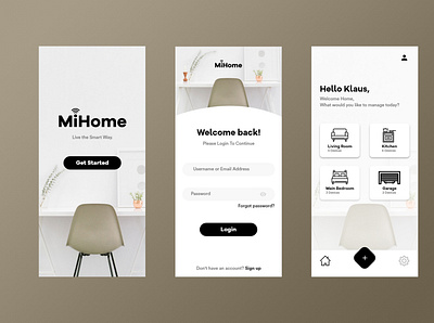 MiHome Smart Home app clean home screen mobileapp smarthome ui uxdesign