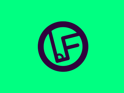 Let’s Fantasy Football Logo branding circle flat illustration letters logo simple stamp stencil ui