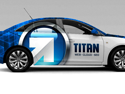 Titan Car branding car signage design signage