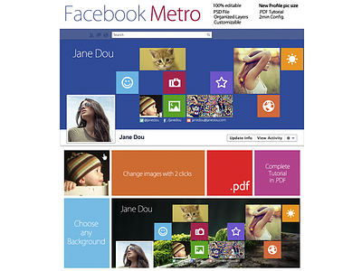 Facebook Metro Cover cover facebook graphicriver metro minimal timeline