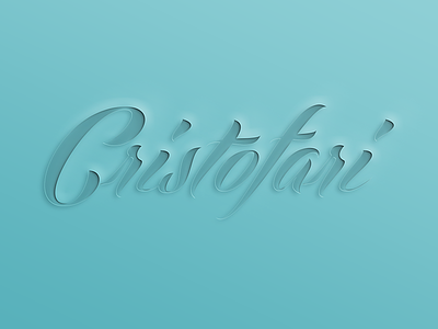 Cristofari with shadows cristofari logo signature