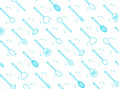 Kitchen utensils pattern