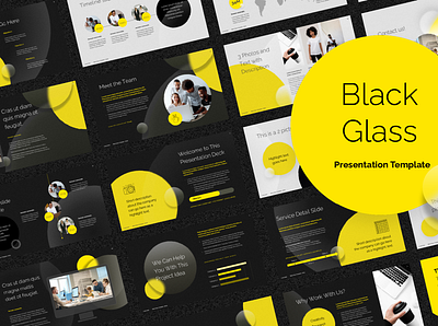 Black Glass Presentation black blur blured dark deck glass keynote pitch powerpoint ppt pptx presentation slides