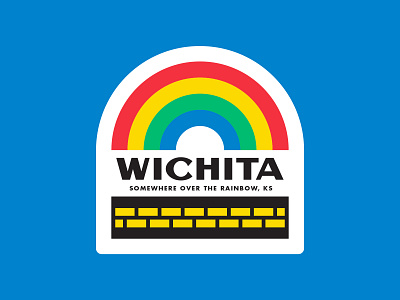 Somewhere Over the Rainbow Sticker club kansas kern monroe primary rainbow sans sticker wichita wizard of oz