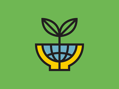 Happy Earth Day! community design earthday garden grid leaves monoline monoline logo plant state university wichita