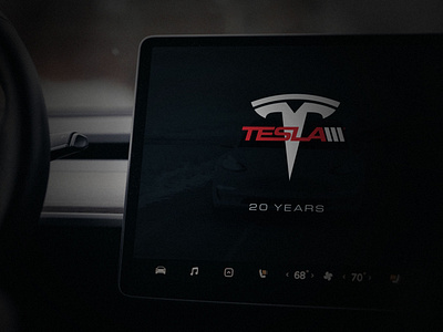 Tesla "20 Years" Campaign Concept 20 anniversary campaign company concept corporate dash mockup motors panel tesla years