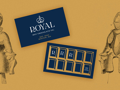 Royal Hot Chocolate Co. Stamp Card card chocolate coco gold hot midieval restaurant royal stamp