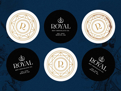 Royal Hot Chocolate Co. Coasters boston chocolate coaster drink hot king mockup restaurant royal