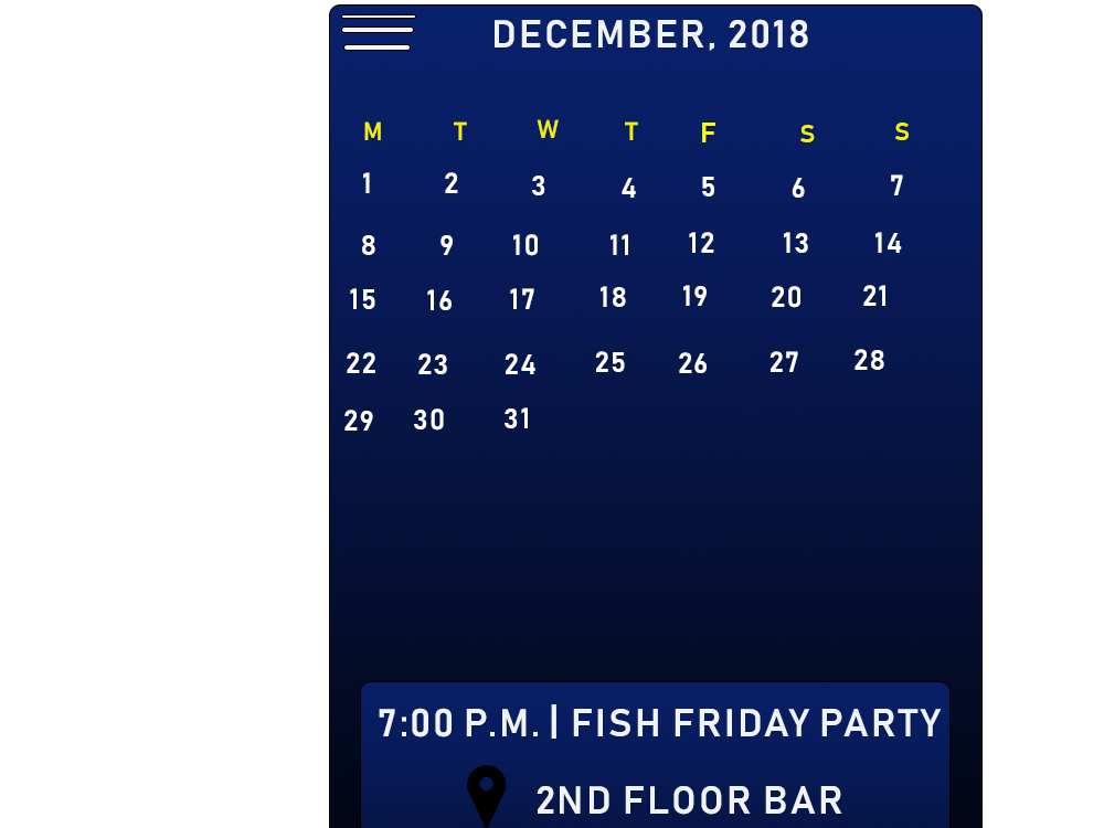 basic calendar addition by Stephen Rand on Dribbble