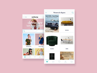 Wehkamp - App design app blocks design layout mobile shopping