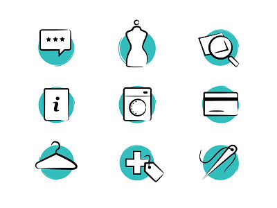 Wehkamp - Icons brush design e commerce icon shopping