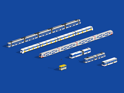 RATP1 blue bus street subway transport urban