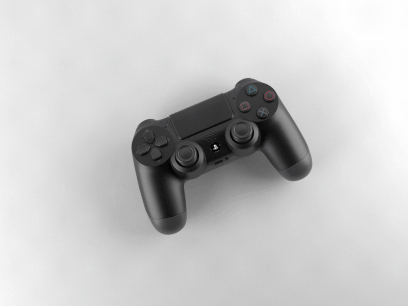 Gamepad arnold c4d cg construction factory gamepad gaming live ps4 sony white