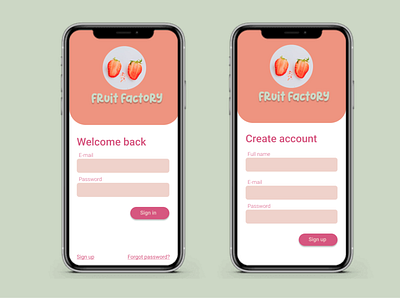 Fruit Factory - dailyui 001 dailyuichallenge design signin signup ui ux